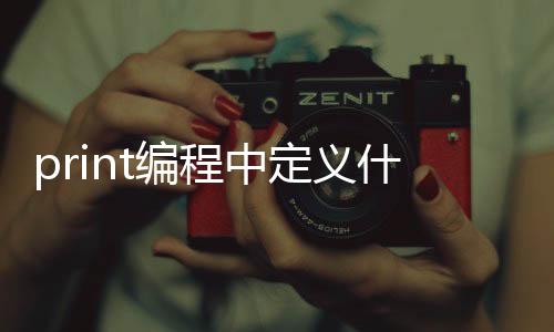 print编程中定义什么_(print在计算机编程中的含义)